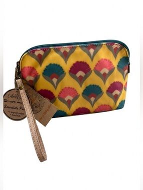 CATCHFLY Studio Gold Essentials Pouch Wristlet Geometric Cosmetic Bag NWT